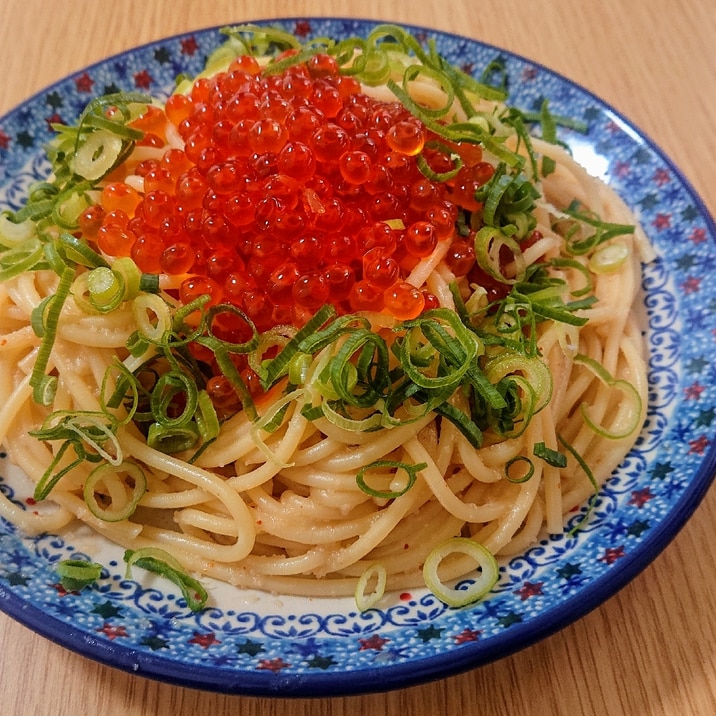 いくらと明太子のパスタ